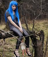 Alternative Girl in Black Tights