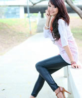 Tight Asian Fashion Model