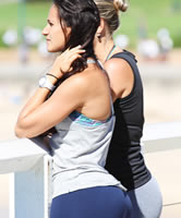 Blaue Yogapants Candid