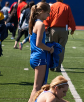 Candid College Mädchen in blauer Panty