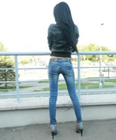 Dünnes Teen Mädchen Candid