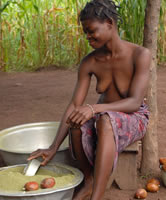 Echte afrikanische Busch Weiber