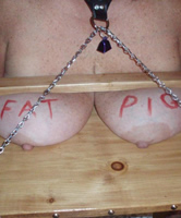 Amateur Fat Pig Saggy Tits Torment