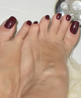 Füße von Frauen sexy lackiert