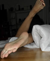 Freundin Fußsohlen fotografiert