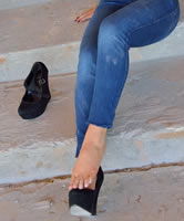 Fuß Tease in Plateau