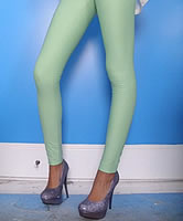 Grüne Gummileggings