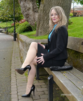 Housewife Kylie Dressed in Stockings, Heels