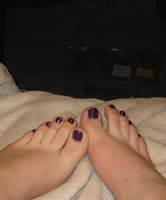 Lutschzehen von Freundin