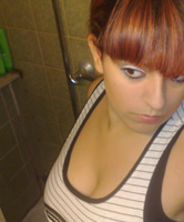 Deutsches Luder mollig, Foto auf Toilette