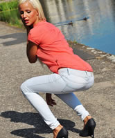 Sexy Jeans und Heels Pic