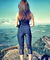 Sexy brünette Fitness XXX Bitch Outdoor