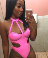 Pink Nude Dress Selfie