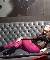 Pink Wetlook Leggings Tight