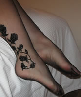 Röschen Strumpfhose & Füße