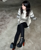 Schlanke Amateur Mode Lady