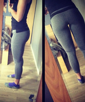 Selfies von Gym Girl in Trainingshose