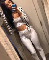 Sexy Figur Selfie, schöne weisse Pants Tight