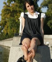 Sexy Sohlen Barfuss Pics draussen