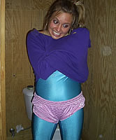 Teen in Spandex Suit
