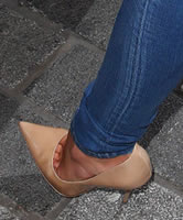 Stiletto Heels Quetschfüße