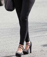 Yogapants und High Heels